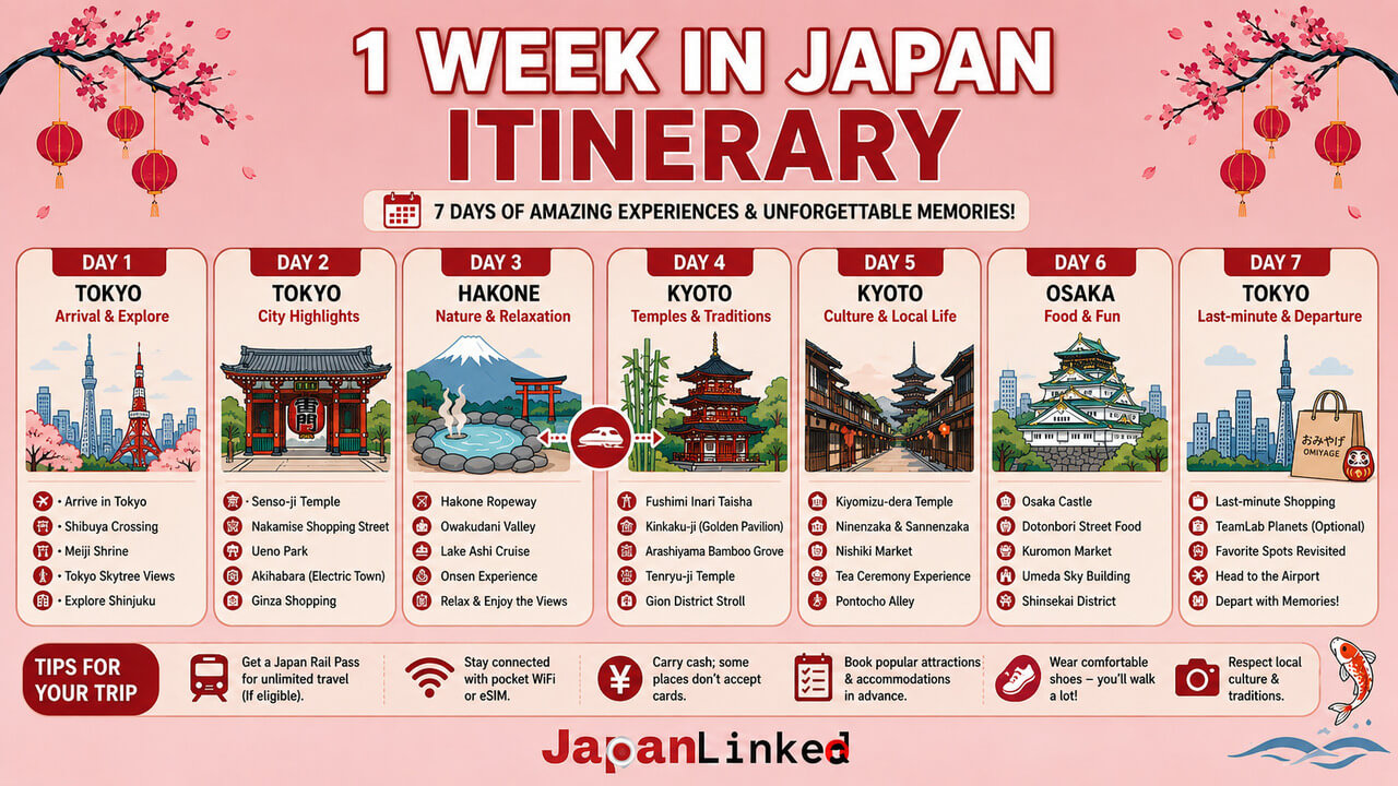 1 Week in Japan Itinerary: How to Make the Most of 7 Days