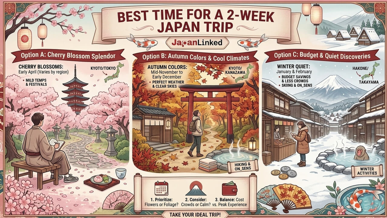 Best Time for a 2-Week Japan Trip
