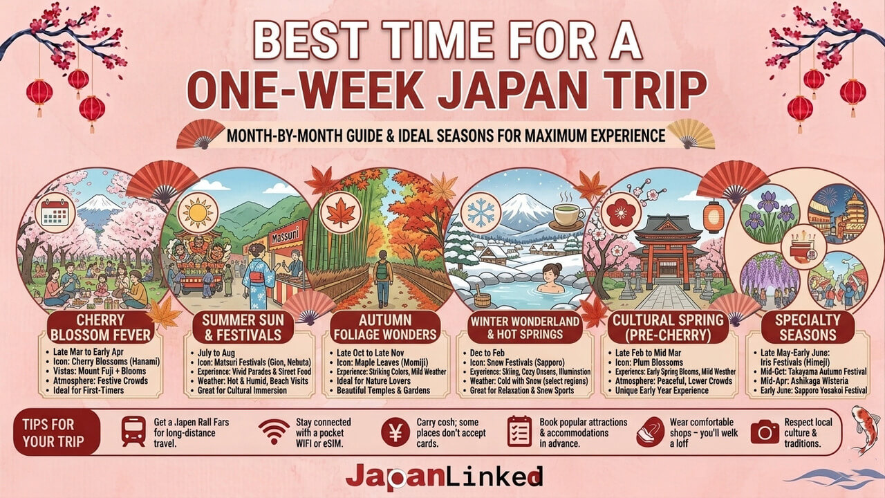 Best Time for a One-Week Japan Trip