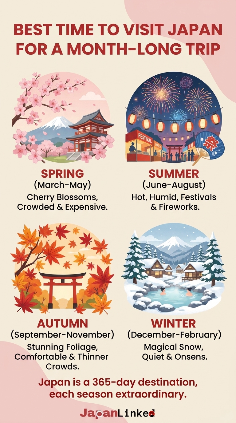 Best Time to Visit Japan for a Month-Long Trip