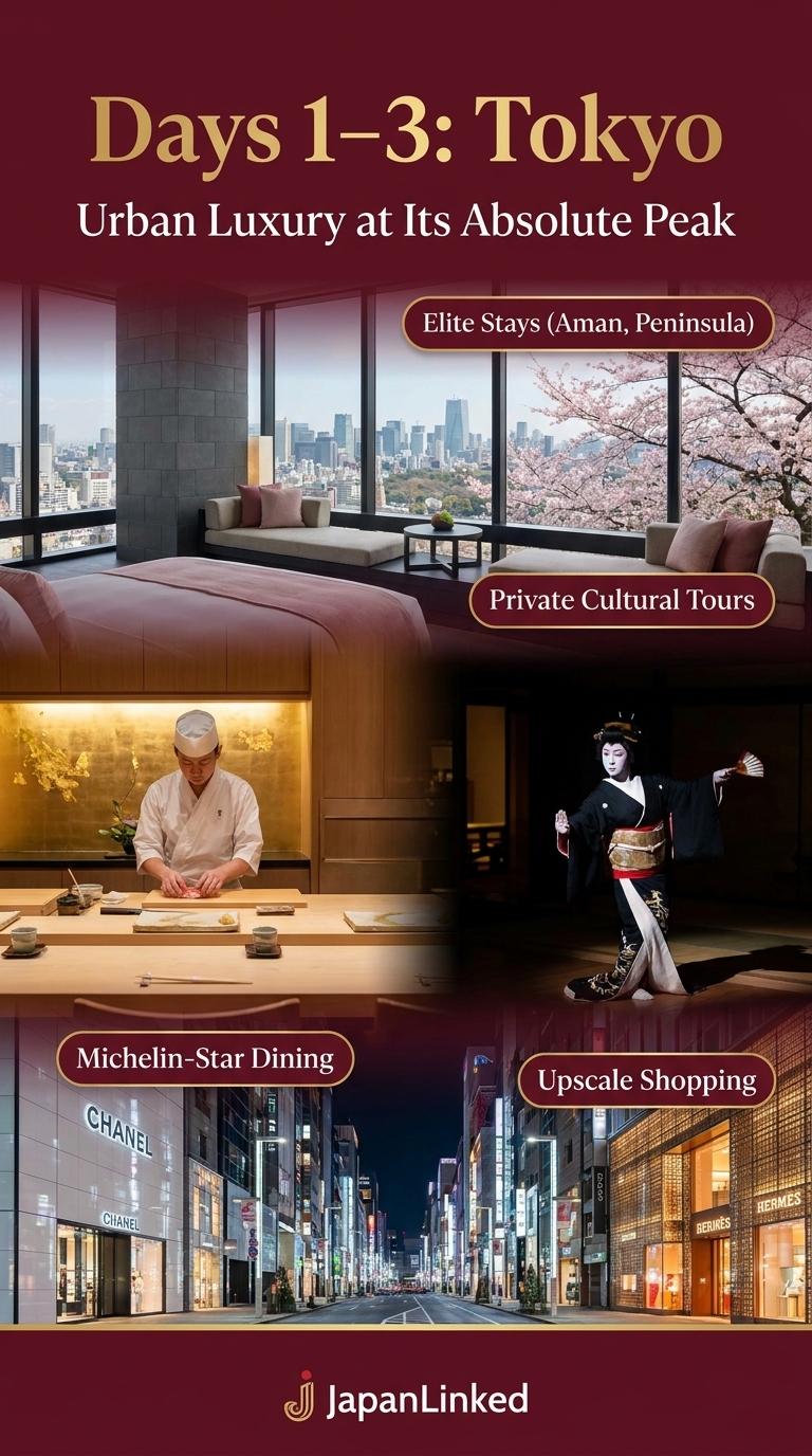 Days 1–3: Tokyo - Urban Luxury at Its Absolute Peak