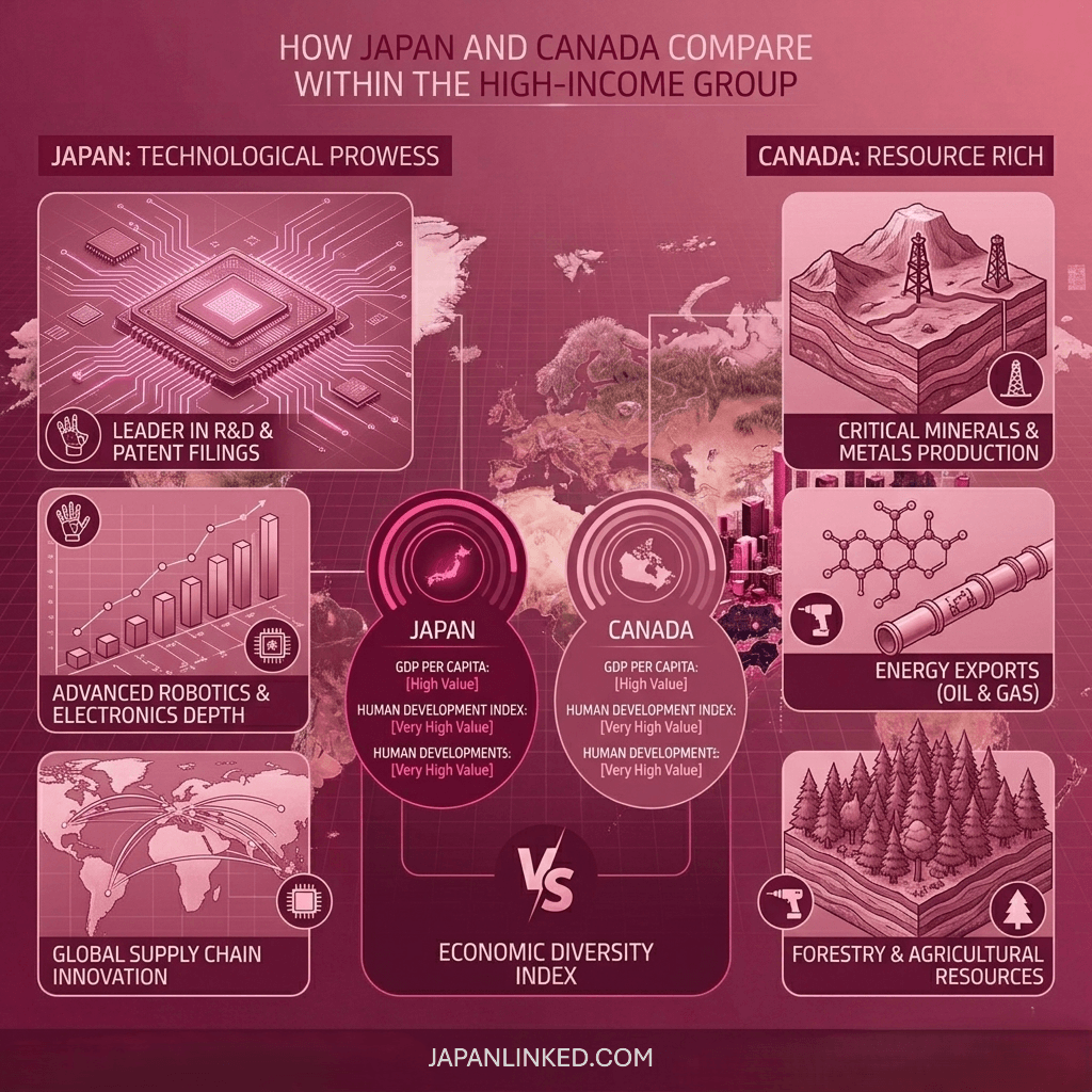 How Japan and Canada Compare Within the High-Income Group