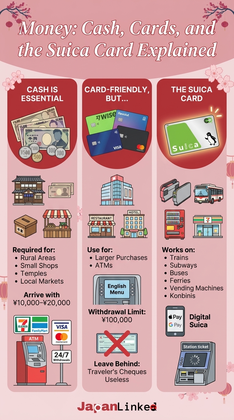 Money Cash, Cards, and the Suica Card Explained