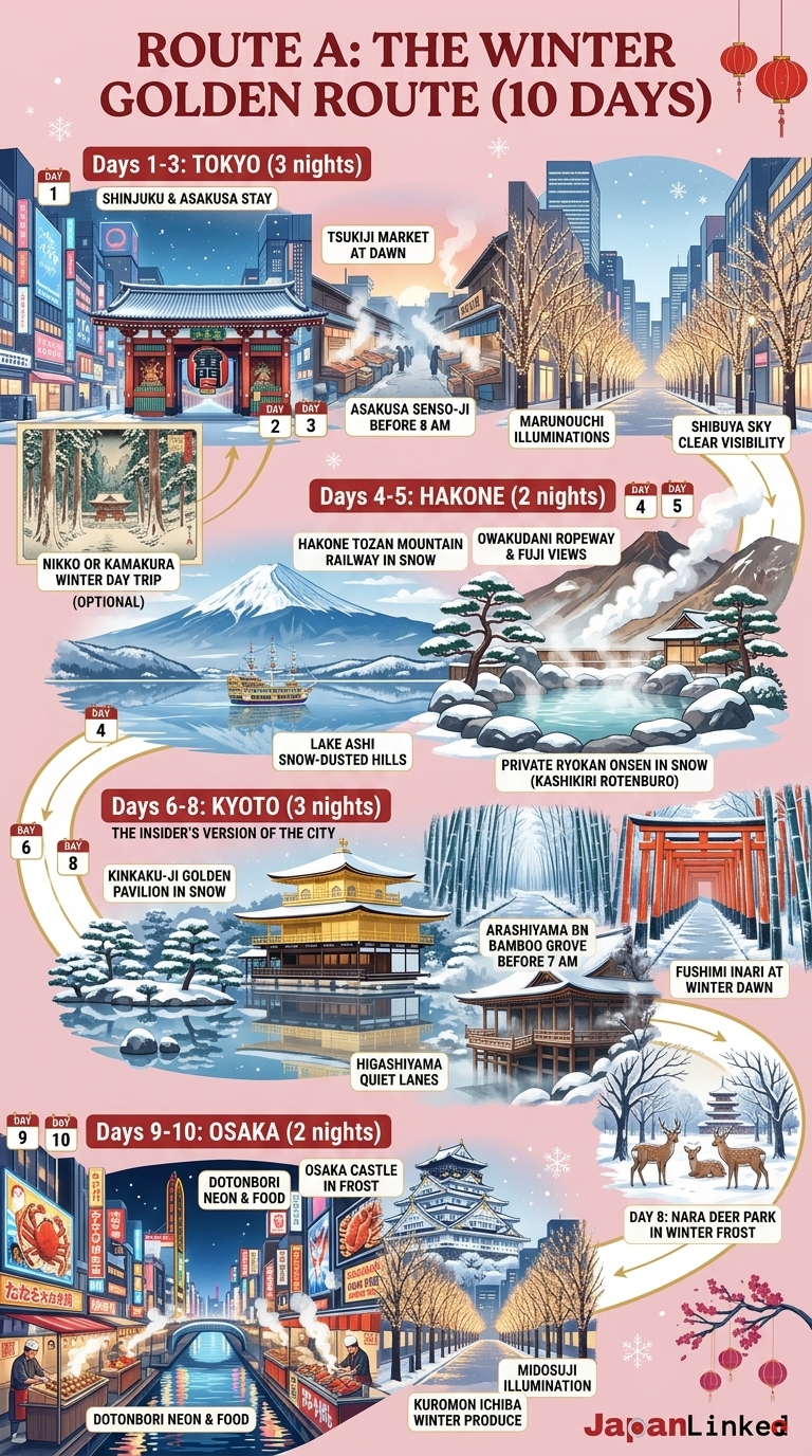 Route A: The Winter Golden Route (10 Days)