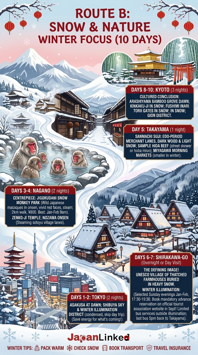 Route B: Snow & Nature Winter Focus (10 Days)