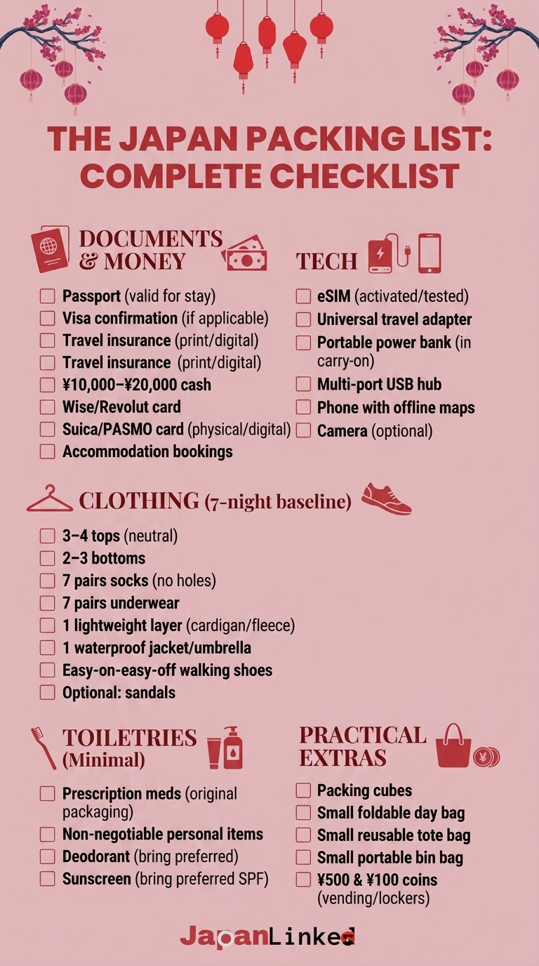 The Japan Packing List Complete Checklist