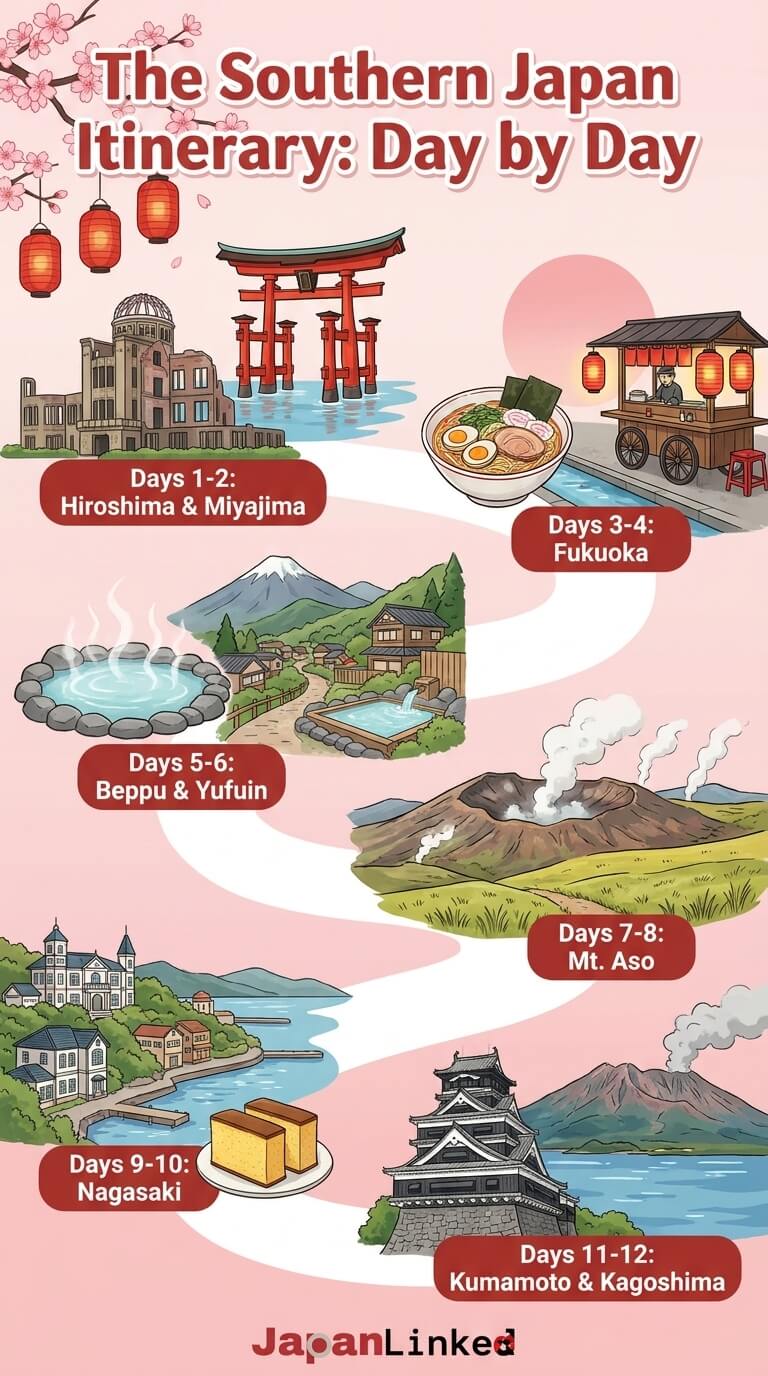 The Southern Japan Itinerary Day by Day