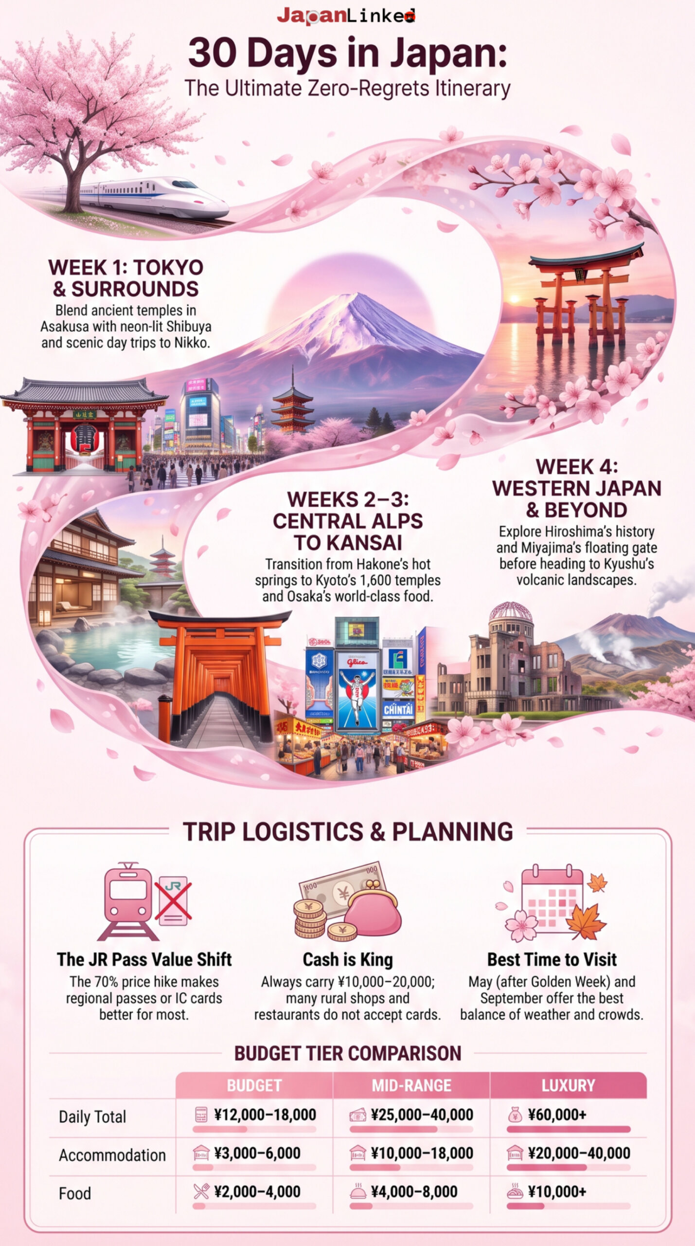 Thirty-Day Japan Travel Itinerary