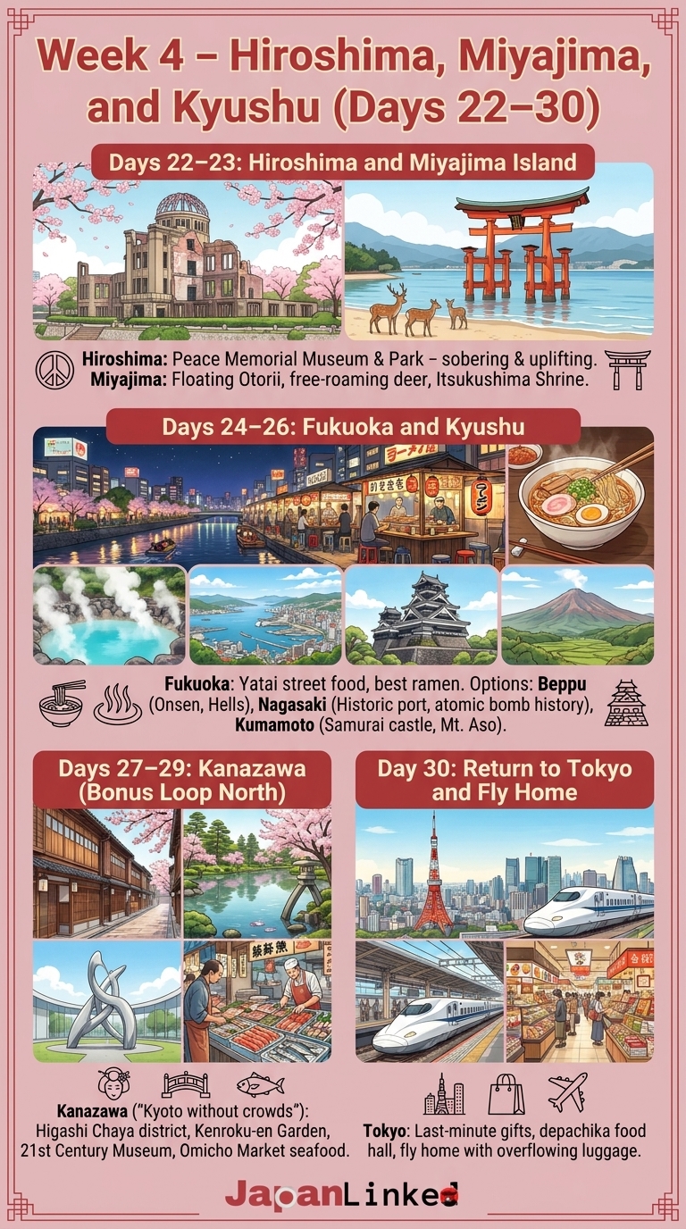 Week 4 - Hiroshima, Miyajima, and Kyushu (Days 22–30)
