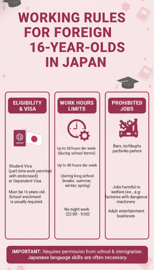 Working Rules for Foreign 16-Year-Olds in Japan