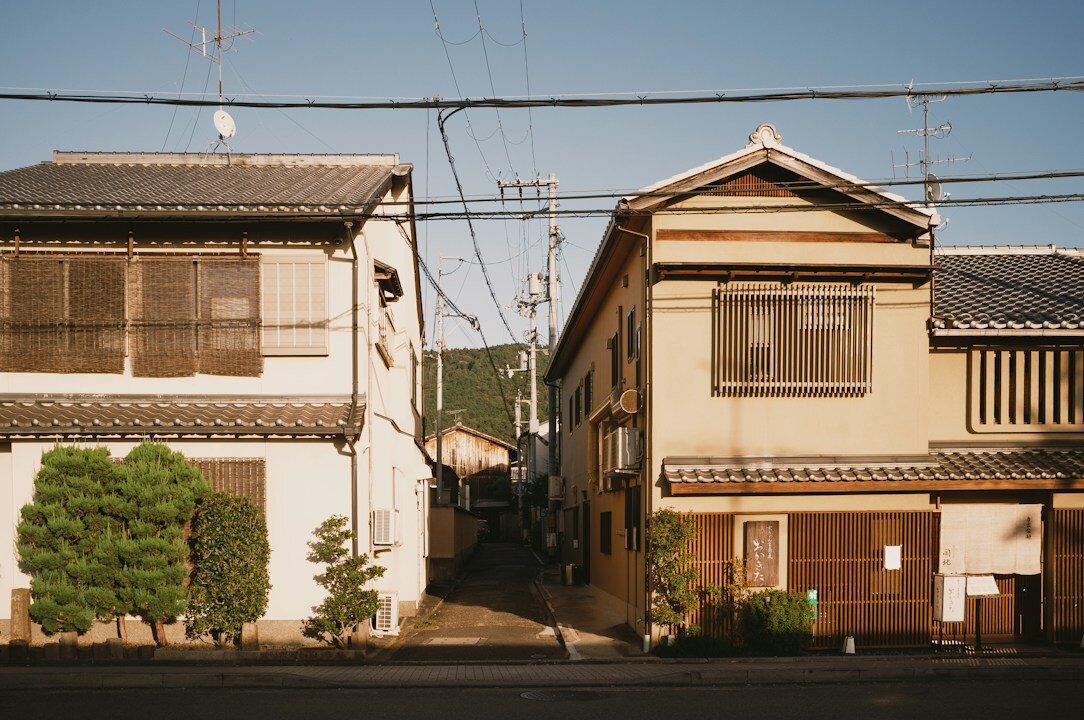 A couple of houses that are next to each other