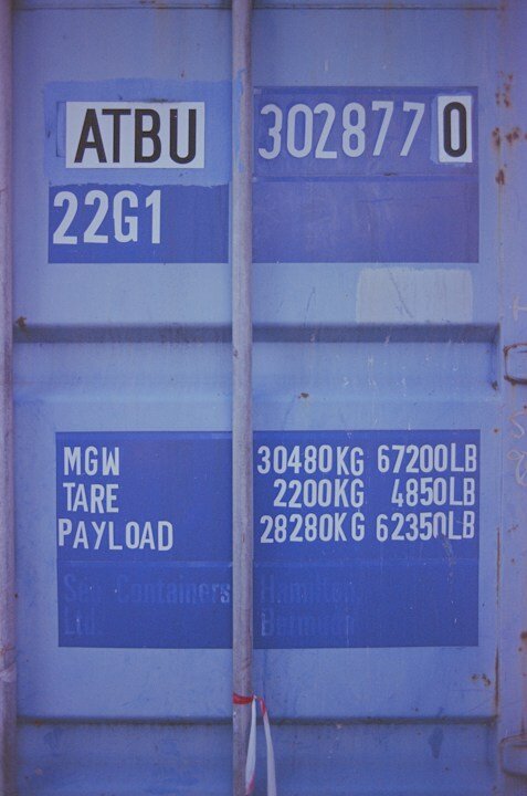 blue and white wooden door