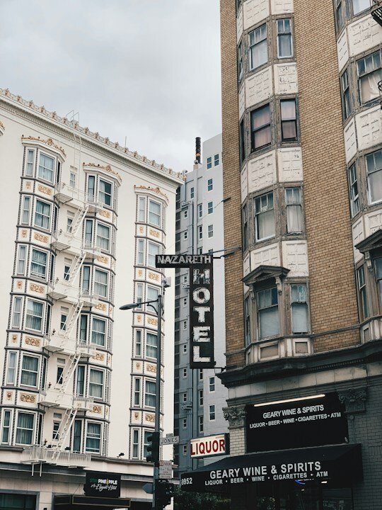 selective focus photography of building